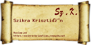 Szikra Krisztián névjegykártya