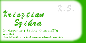 krisztian szikra business card